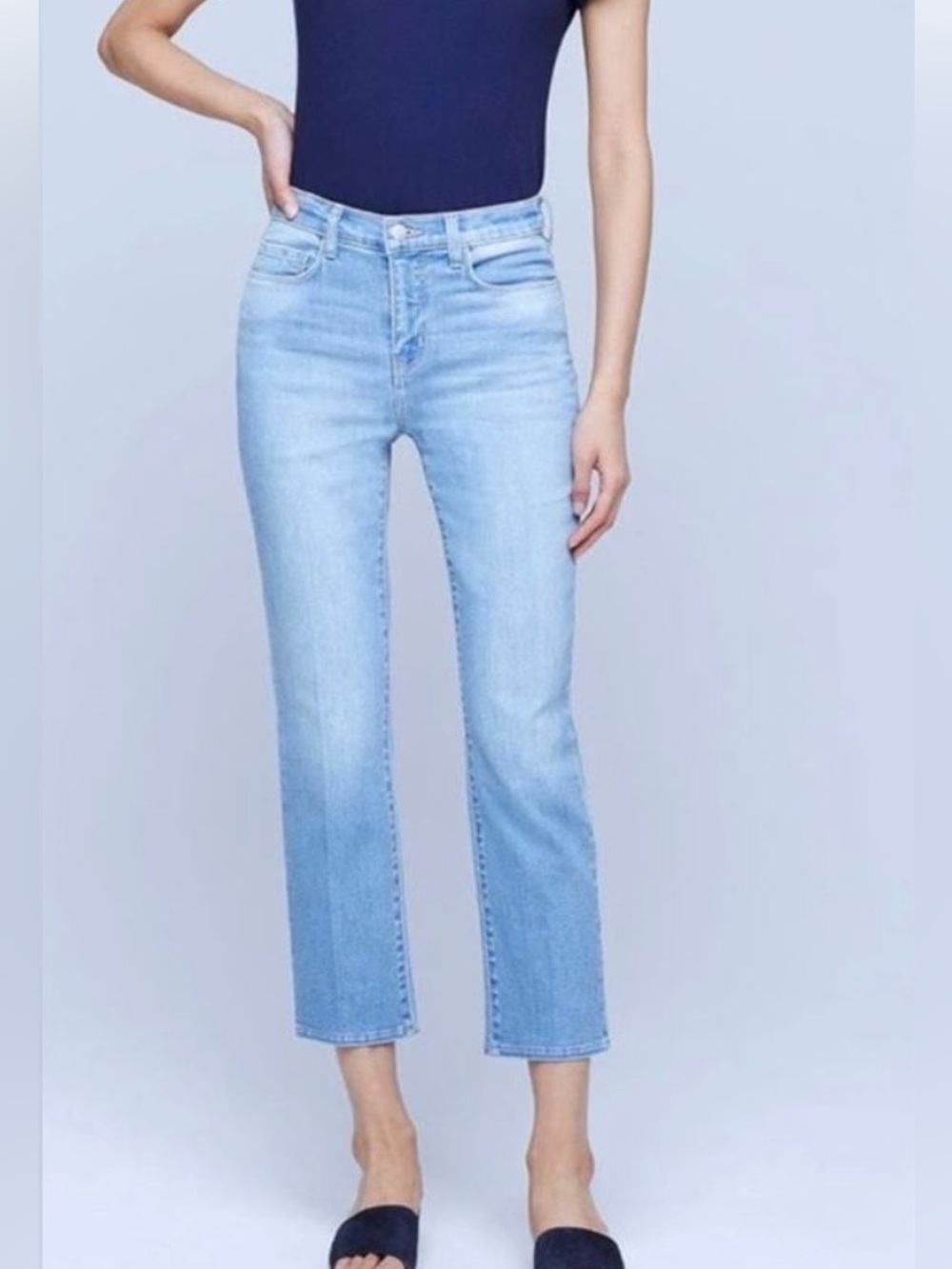 L’agence Alexia High Rise Crop Straight Cigarette Jean in Melrose Size 26 - Picture 9 of 9